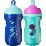Tommee Tippee netekoucí termohrnek s brčkem Explora tyrkysovo růžová 260 ml – Zboží Dáma