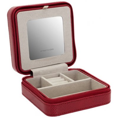Friedrich Lederwaren cestovní šperkovnice Milano 20143 4 červená – Zboží Dáma