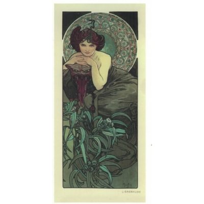 Pohlednice A. Mucha - Emerald – Sleviste.cz