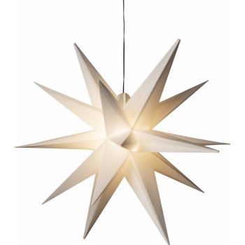 Konstsmide Bílá 3D plastová hvězda Slavnostní osvětlení 5971-200