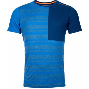 Ortovox pánské merino triko 185 Rock'N'Wool Short Sleeve just blue