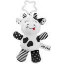 Akuku plyšová hračka s chrastítkem kravička černobílá 48865