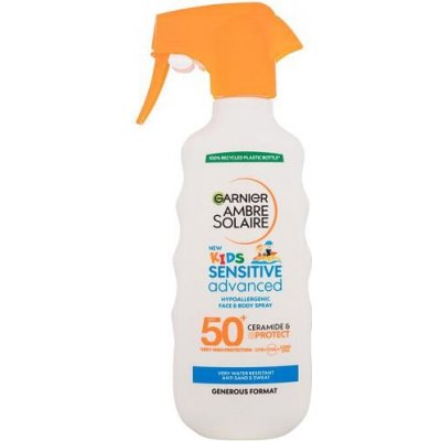 Opalovací přípravek na tělo Garnier Ambre Solaire Kids Sensitive Advanced Spray, 270 ml (SPF50+)