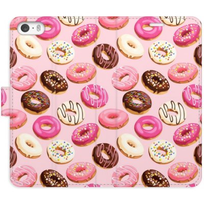 Pouzdro iSaprio Flip s kapsičkami na karty - Donuts Pattern 03 Apple iPhone 5 / 5S / SE