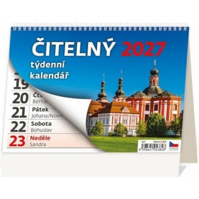stolní Čitelný týdenní 21,1cm x 14,8cm, S27-27 2027 – Zboží Dáma