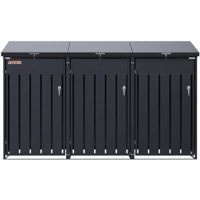 N Scorpion elektro s.r.o. Přístřešek na 3 popelnice D12GG3Z antracit – Sleviste.cz