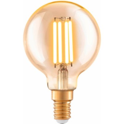 Eglo 110061 LED celoskleněná žárovka E14 Vintage filament G60 Globe 4W/32W 350lm 2200K jantárová