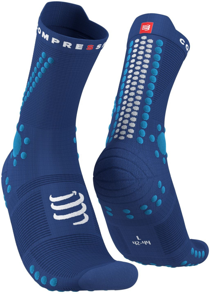 Compressport Pro Racing Socks V4.0 Trail sodalite/fluo blue