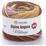 YarnArt Pletací příze YarnArt ALPINE ANGORA MELANGE 6410 hnědý melír, efektní, 150g/150m – Zboží Mobilmania