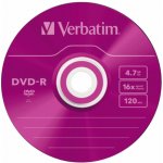 Verbatim DVD-R 4,7GB 16x, Advanced AZO+, slimbox, 5ks (43557) – Zboží Živě