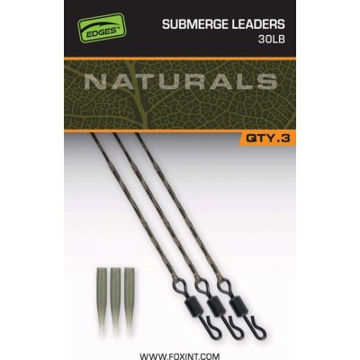 Fox Montáž Naturals Submerged Heli Rigs Leaders 75 cm 30 lb 3 ks – Zboží Dáma