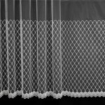 Mantis tylová záclona 534/601, vyšívané ornamenty, s bordurou, bílá, výška 120cm ( v metráži) – Zboží Mobilmania