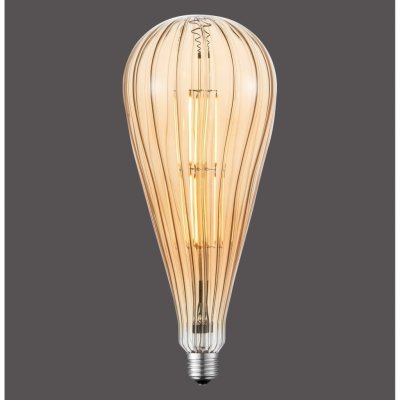 JUST LIGHT Filam. LED žárovka E27, 350lm, 2700K, 6W, jan. sklo, pr. 12,5 cm