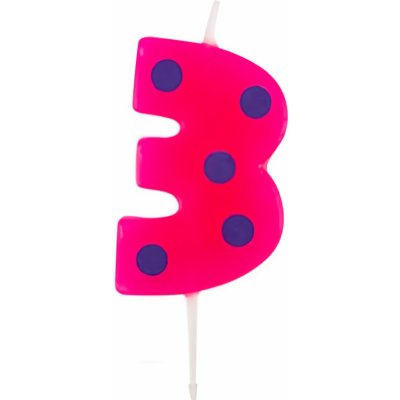 Toro Party zapichovací ČÍSLICE 3 3x4,5x0,9cm 263835 – Zboží Dáma