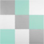 Ricokids šedo-tyrkysová pěnová puzzle podložka 180x180 cm s 9 kusy pro děti – Sleviste.cz