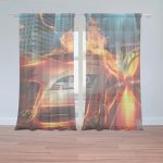 Sablio Záclony Auto v plamenech: 2ks 150x250cm – Hledejceny.cz
