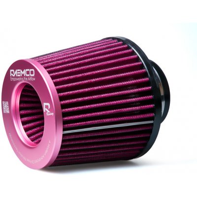 Raemco univerzální vzduchový filtr o délce 130 mm se vstupem 77 mm s možností redukce na 70 nebo 63 mm, barva růžová – Zboží Mobilmania