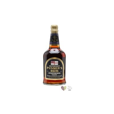 Pusser´s British navy „ Gunpowder Black label ” overproof rum of Virginia Islands 54.5% vol. 0.70 l