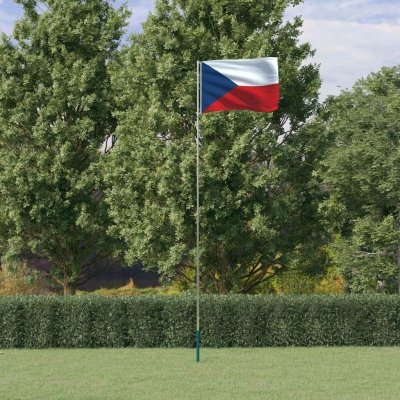 zahrada-XL Vlajka Česka a stožár 5,55 m hliník – Hledejceny.cz
