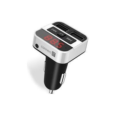 CONNECT IT InCarz Bluetooth transmitter,USB nabíječka, Handsfree, přehrávač, STŘÍBRNÝ CCC-8800-SL | Zboží Auto