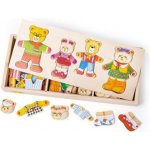 Bigjigs oblékací puzzle v krabičce Medvědí rodinka – Sleviste.cz