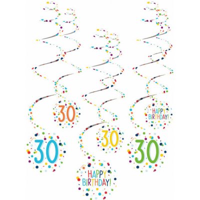 Závěsné spirály 30 narozeniny – Zboží Mobilmania