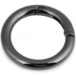 Karabina kulatá na kabelky / kroužek na klíče Ø25 mm - nikl černý – Hledejceny.cz