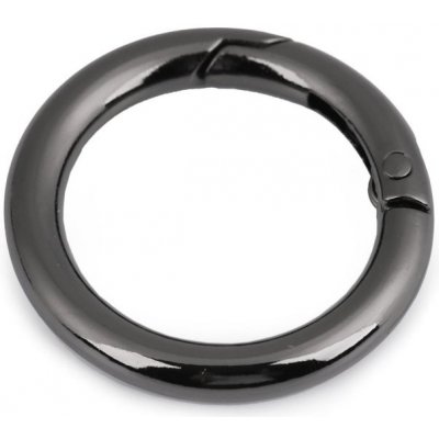 Karabina kulatá na kabelky / kroužek na klíče Ø25 mm - nikl černý – Hledejceny.cz