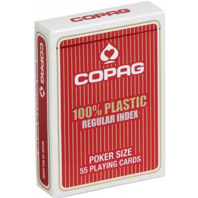Copag Karty Plastic Regular Index na poker červené – Zboží Dáma