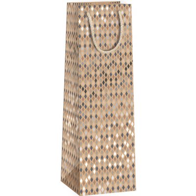 ARGUS Dárková papírová taška NATUR na víno (11 x 36 cm) 07340120 – Zboží Dáma