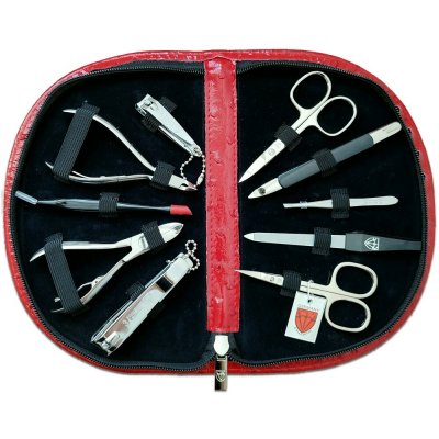 Kellermann dámská manikúra 5224 N MC červená se vzorem pštrosí kůže červená – Zboží Dáma