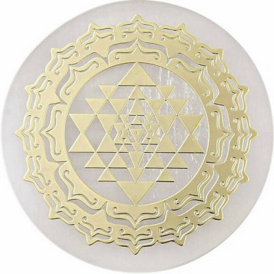 Nefertitis Selenit Mandala - dekorace NF46850 - cca 0,75 x 6 cm – Hledejceny.cz