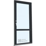 Kömmerling balkonové dveře 70 AD s příčkou OS levé antracit/bílá 80 x 220 cm oboustranná klika + FAB + hliníkový práh – Hledejceny.cz