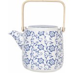 Clayre & Eef Porcelánová konvička na čaj s modrými květy 0,8L – Sleviste.cz