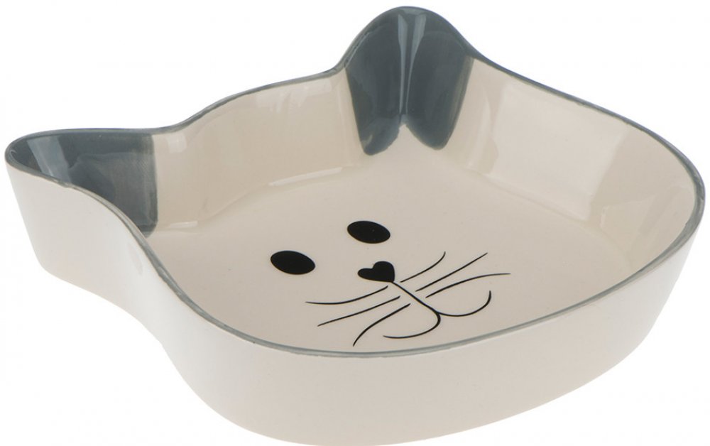 Trixie keramická miska ve tvaru kočičího obličeje 250 ml Ø 12 cm |  Srovnanicen.cz