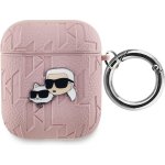 Karl Lagerfeld PU Embossed Choupette Heads Pouzdro pro AirPods 1/2 KLA2PGKCPP – Zboží Živě