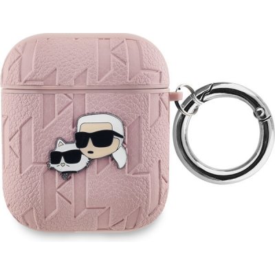 Karl Lagerfeld PU Embossed Choupette Heads Pouzdro pro AirPods 1/2 KLA2PGKCPP – Zboží Živě