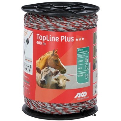 Ohradníkové lanko provaz TOPLINE PLUS 3MM 400m – Hledejceny.cz
