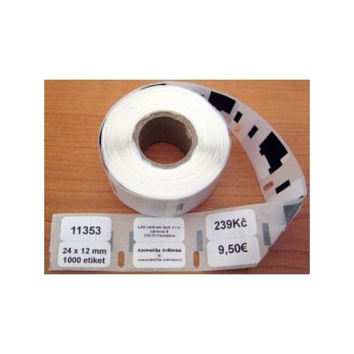 Můj-toner Etikety / Štítky Dymo Labelwriter 24x12mm, 11353, S0722530, 1000ks, kompatibilní – Zboží Mobilmania