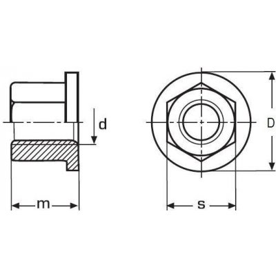 matice M14 BEZ PÚ /10/ s nákružkem DIN 6331 [1 ks] – Hledejceny.cz