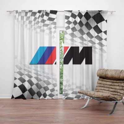 Sablio Závěs MPERFORMANCE Šachovnice: 2ks 140x250cm – Hledejceny.cz