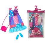 Mattel Barbie Oblečení Žluto-růžové šaty HJT17 – Zbozi.Blesk.cz