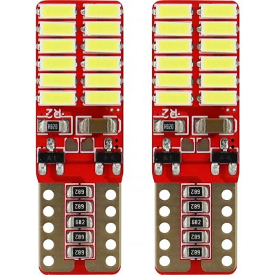 LED CANBUS 24SMD 4014 T10e (W5W) White 12V / 24V, AMiO 01287 – Hledejceny.cz