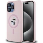 Karl Lagerfeld Liquid Silicone Karl and Choupette Magsafe pro iPhone 15 Pro Pink – Sleviste.cz