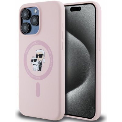 Karl Lagerfeld Liquid Silicone Karl and Choupette Magsafe pro iPhone 15 Pro Pink – Sleviste.cz