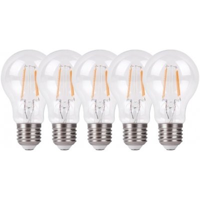 Tesla LED žárovka FILAMENT RETRO BULB 5 ks E27/7.2W/230V/806lm/25 000h/2700K teplá bílá/360st/čirá