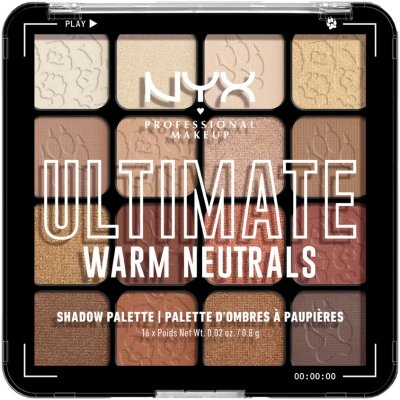 NYX Professional Makeup Ultimate Shadow Palette oční stíny Warm Neutrals 16 ks – Zboží Mobilmania