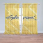 Sablio Záclony Cyberpunk 2077 Žlutý: 2ks 150x250cm – Hledejceny.cz