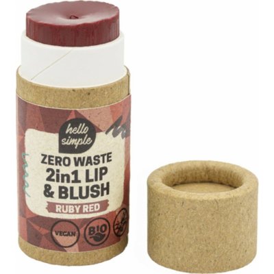 hello simple Zero Waste 2 in 1 Lip Balm & Blush Ruby Red 5 g – Zbozi.Blesk.cz