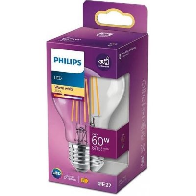 Philips LED žárovka VINTAGE A60 E27/7W/230V 2700K P5393 – Zboží Mobilmania